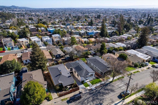 drone / aerial view with a residential view