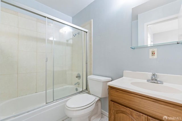 737 Minna St, San Francisco, CA 94103 - bathroom with vanity, combined bath / shower with glass door, and toilet