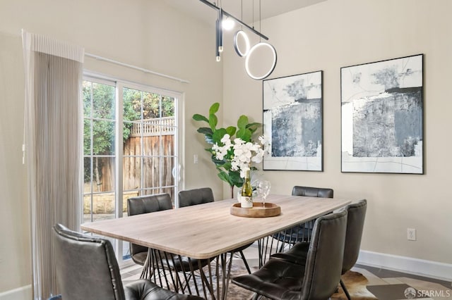 view of dining room