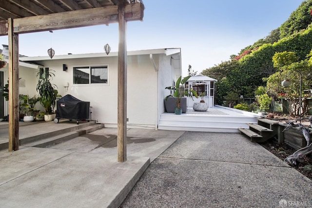 view of patio with grilling area