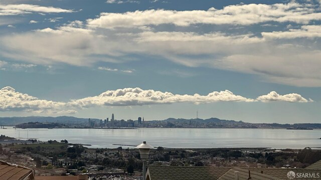 property view of water with a mountain view