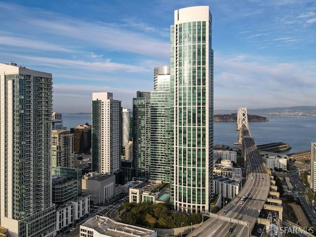 city view with a water view