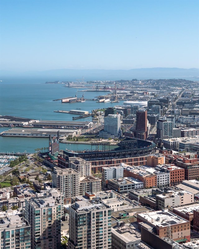 view of city with a water view