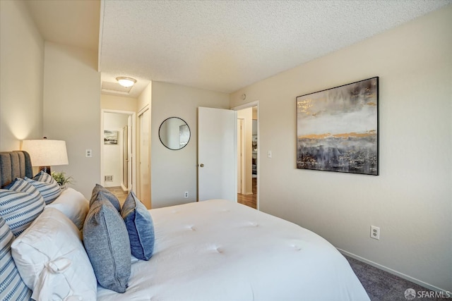 503 Camelback Rd, Pleasant Hill, CA 94523 - carpeted bedroom with baseboards, a textured ceiling, and attic access