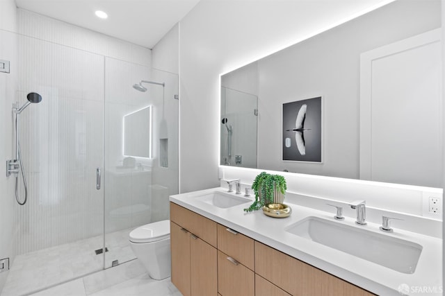 38 Steiner St Unit 303, San Francisco, CA 94114 - bathroom with a shower stall and double vanity