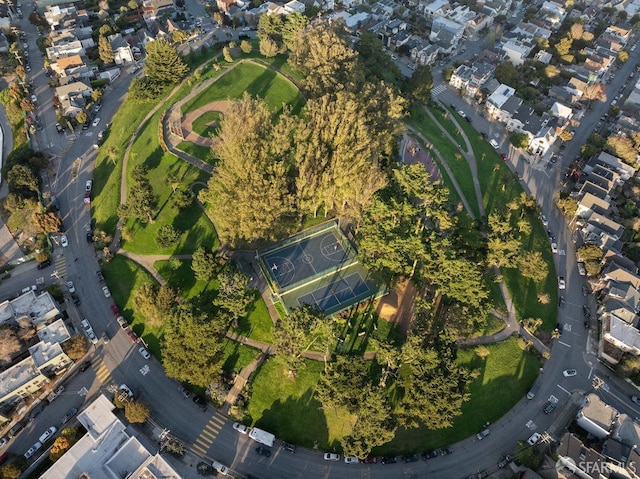 drone / aerial view with a residential view