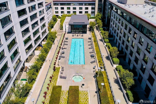 250 King St Unit 536, San Francisco, CA 94107 - drone / aerial view of a pool