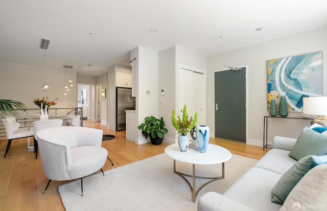 1829 15th St Unit 1, San Francisco, CA 94103 - living room with baseboards and light wood-style floors