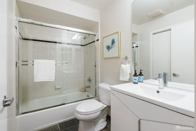1829 15th St Unit 1, San Francisco, CA 94103 - full bath with vanity, toilet, and bath / shower combo with glass door