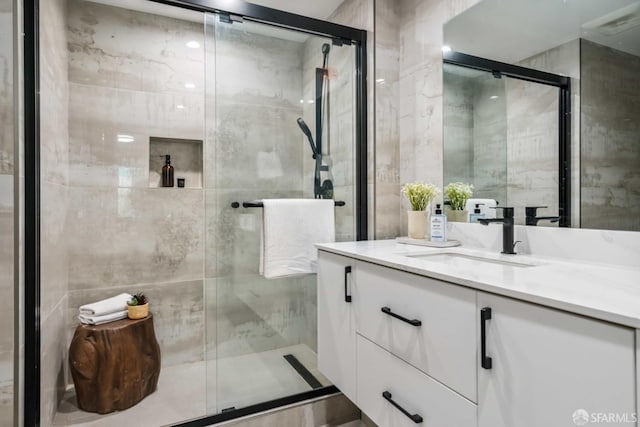 1210 40th Ave, San Francisco, CA 94122 - full bath featuring vanity and a stall shower