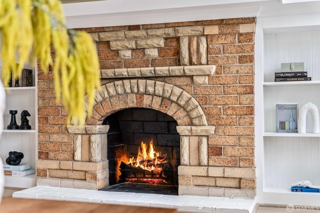 1210 40th Ave, San Francisco, CA 94122 - detailed view of a brick fireplace