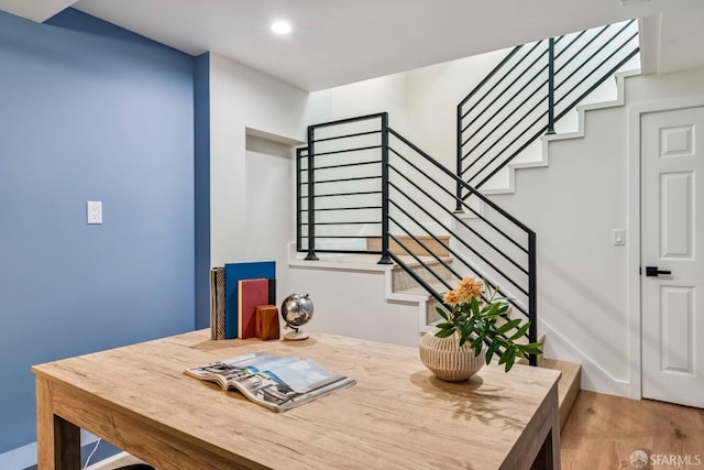 1210 40th Ave, San Francisco, CA 94122 - home office featuring recessed lighting and wood finished floors
