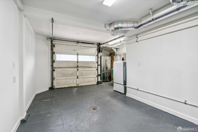 1210 40th Ave, San Francisco, CA 94122 - garage with freestanding refrigerator and baseboards
