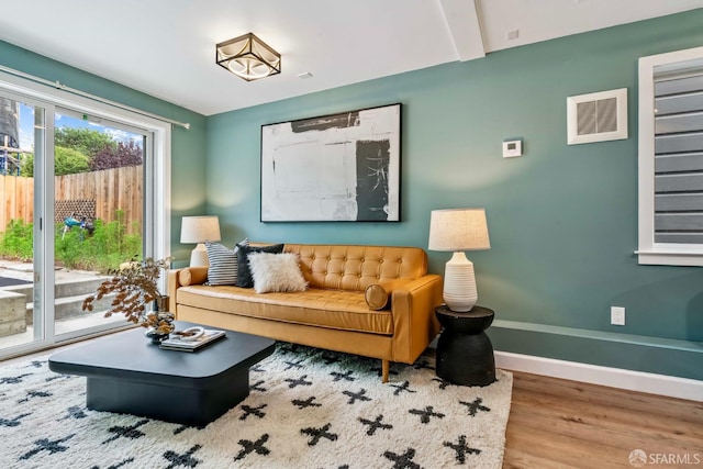 1210 40th Ave, San Francisco, CA 94122 - living room with wood finished floors and baseboards
