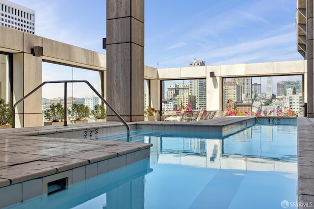 611 Washington St Unit 2505, San Francisco, CA 94111 - community pool featuring a view of city