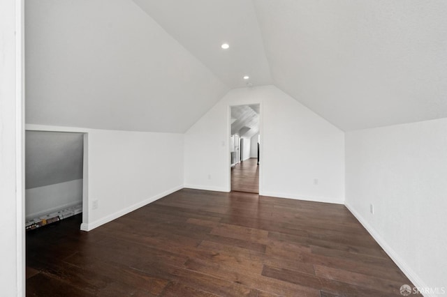 63-65 Jersey St, San Francisco, CA 94114 - bonus room with vaulted ceiling, dark wood-type flooring, and recessed lighting