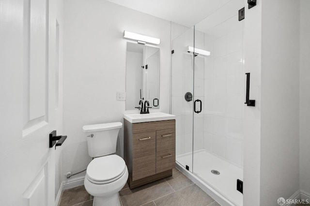 63-65 Jersey St, San Francisco, CA 94114 - bathroom featuring vanity, a shower stall, and tile patterned floors