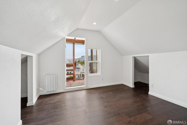 63-65 Jersey St, San Francisco, CA 94114 - bonus room with radiator, hardwood / wood-style floors, lofted ceiling, and recessed lighting