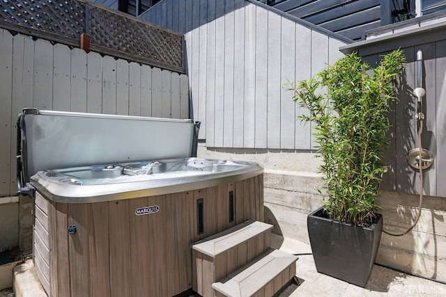 3790 Cesar Chavez St, San Francisco, CA 94110 - view of patio with a hot tub