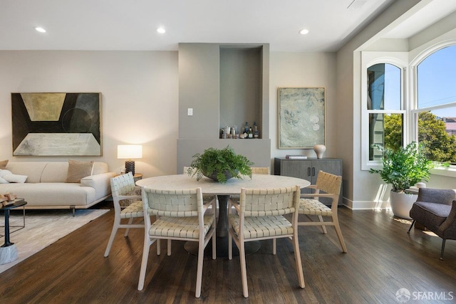 3790 Cesar Chavez St, San Francisco, CA 94110 - dining space featuring wood finished floors, recessed lighting, and baseboards