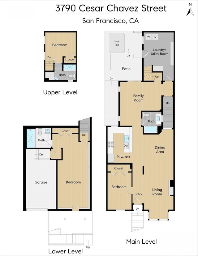 3790 Cesar Chavez St, San Francisco, CA 94110 - floor plan / room layout
