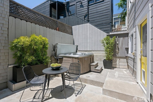 3790 Cesar Chavez St, San Francisco, CA 94110 - view of patio / terrace with a hot tub