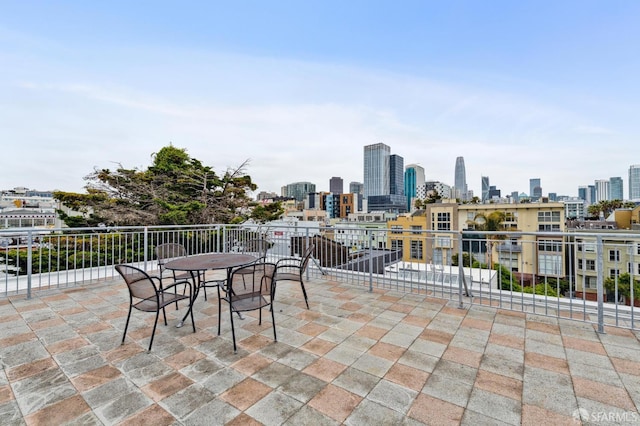 75 Moss St Unit 14, San Francisco, CA 94103 - view of patio featuring a view of skyline