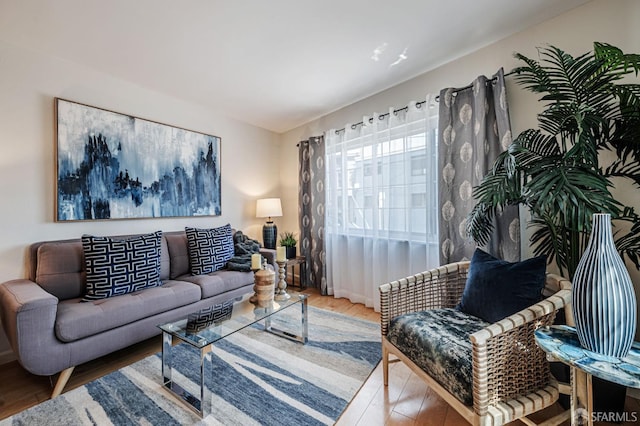 living room featuring wood finished floors
