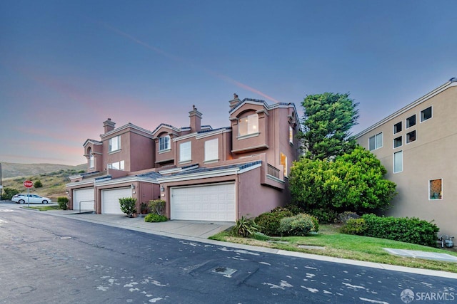 32 Highcrest Ln, South San Francisco, CA 94080 - multi unit property featuring a garage, stucco siding, and a chimney