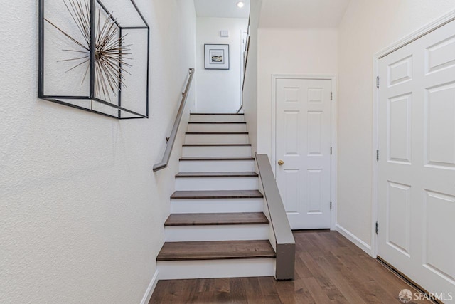 32 Highcrest Ln, South San Francisco, CA 94080 - stairs featuring wood finished floors, baseboards, and recessed lighting