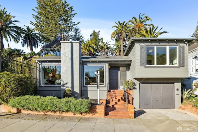 view of front of home featuring a garage