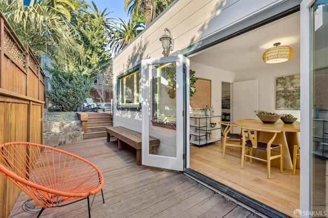 view of wooden deck