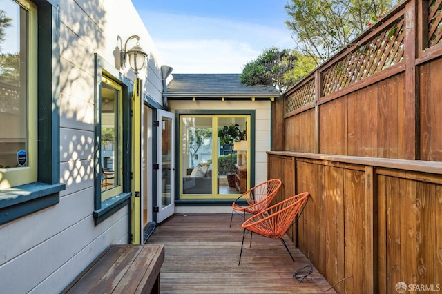 view of wooden deck