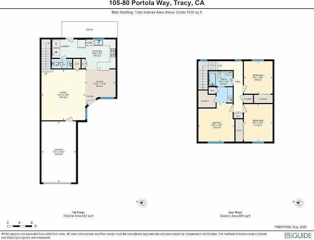 80 Portola Way Unit 105, Tracy, CA 95376 - room layout
