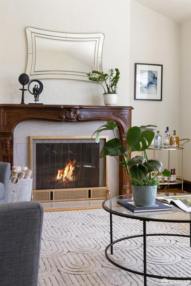1751 25th Ave, San Francisco, CA 94122 - living room with a warm lit fireplace