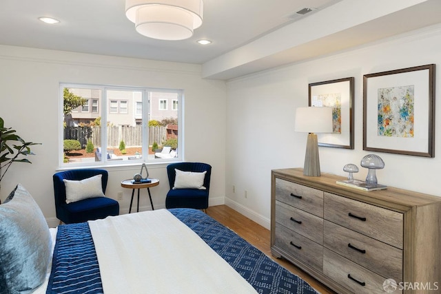 1751 25th Ave, San Francisco, CA 94122 - bedroom with wood finished floors and recessed lighting
