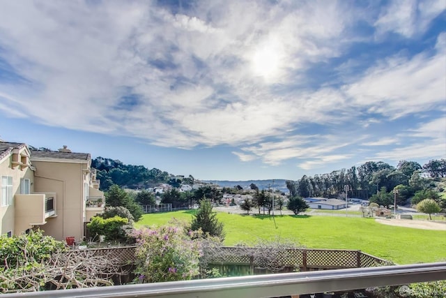 exterior space with a mountain view