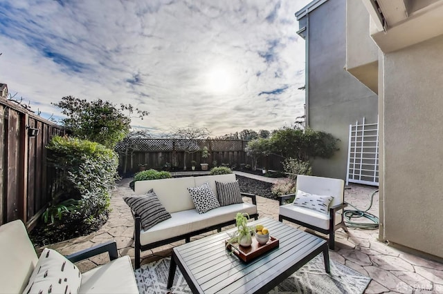 view of patio / terrace featuring outdoor lounge area