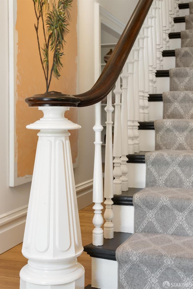 49 Hill St, San Francisco, CA 94110 - stairway with wood finished floors