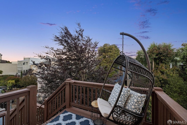 49 Hill St, San Francisco, CA 94110 - view of deck at dusk