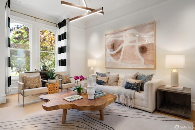 49 Hill St, San Francisco, CA 94110 - living room featuring crown molding