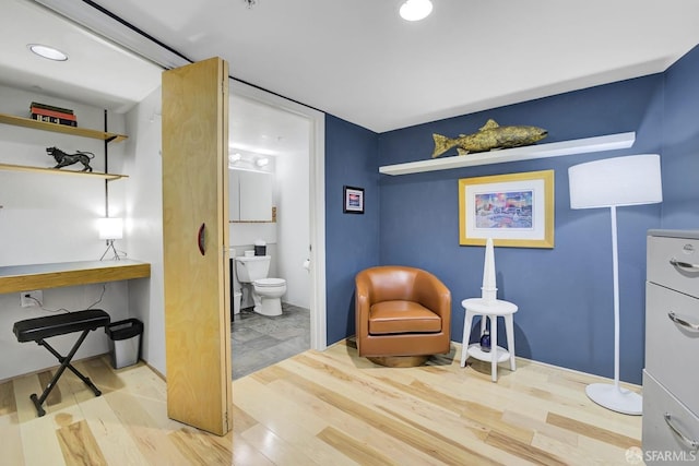 living area featuring wood finished floors