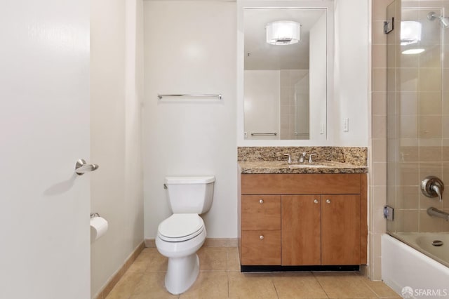 1600 Webster St Unit 409, San Francisco, CA 94115 - full bathroom with toilet, shower / washtub combination, vanity, tile patterned flooring, and baseboards