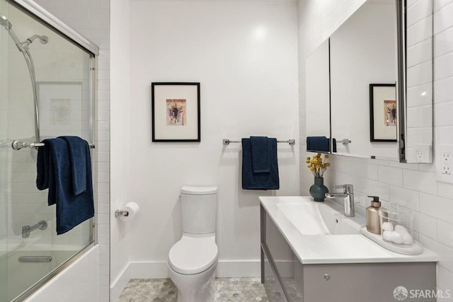1 Rausch St Unit A, San Francisco, CA 94103 - full bath featuring vanity, enclosed tub / shower combo, and backsplash