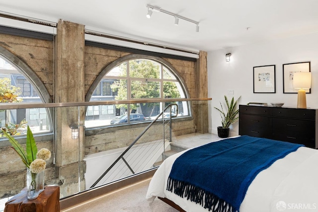 1 Rausch St Unit A, San Francisco, CA 94103 - bedroom with track lighting and carpet flooring