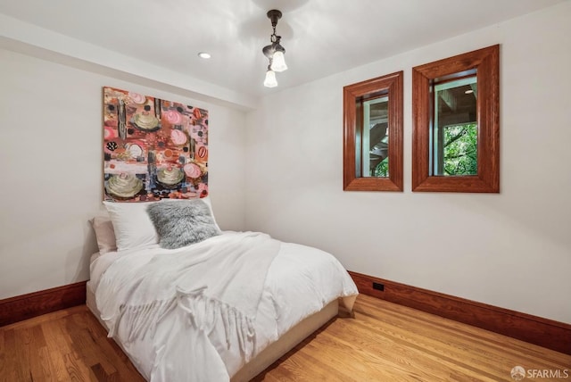 4020 20th St, San Francisco, CA 94114 - bedroom with baseboards, light wood-style flooring, and recessed lighting