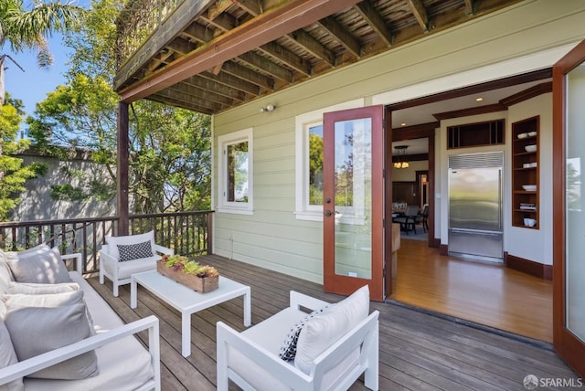 4020 20th St, San Francisco, CA 94114 - wooden terrace with outdoor lounge area
