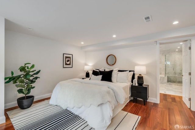 20 Marietta Dr, San Francisco, CA 94127 - bedroom with baseboards, wood finished floors, recessed lighting, and connected bathroom