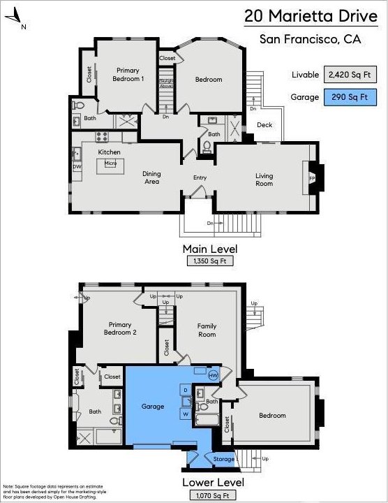 20 Marietta Dr, San Francisco, CA 94127 - home floor plan