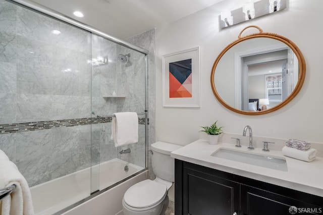 20 Marietta Dr, San Francisco, CA 94127 - bathroom featuring vanity, bath / shower combo with glass door, and toilet
